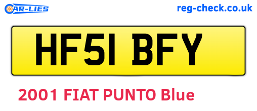 HF51BFY are the vehicle registration plates.