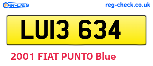 LUI3634 are the vehicle registration plates.