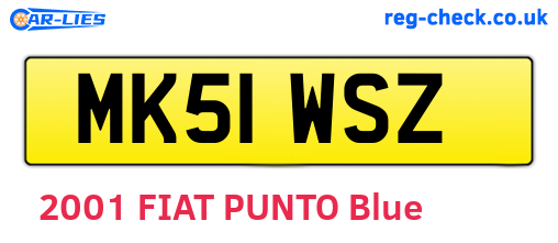 MK51WSZ are the vehicle registration plates.