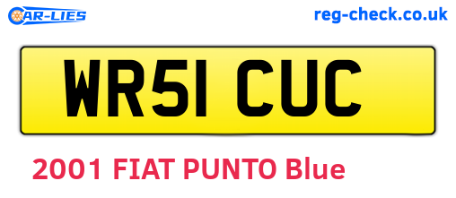 WR51CUC are the vehicle registration plates.