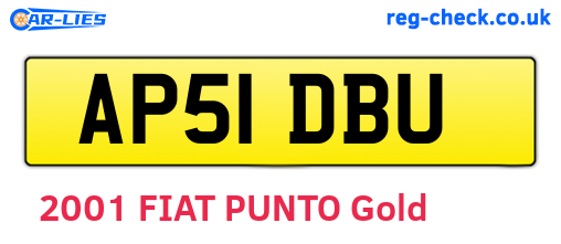 AP51DBU are the vehicle registration plates.