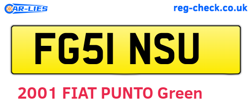 FG51NSU are the vehicle registration plates.