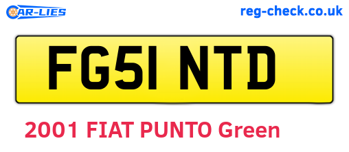 FG51NTD are the vehicle registration plates.