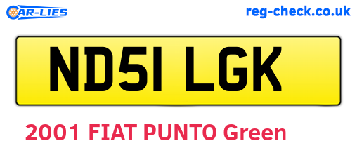 ND51LGK are the vehicle registration plates.
