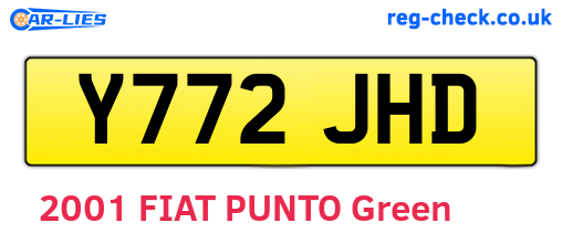Y772JHD are the vehicle registration plates.