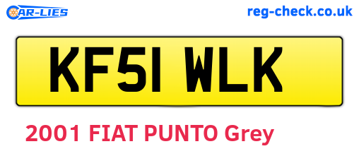 KF51WLK are the vehicle registration plates.