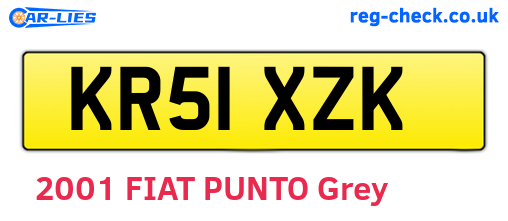 KR51XZK are the vehicle registration plates.