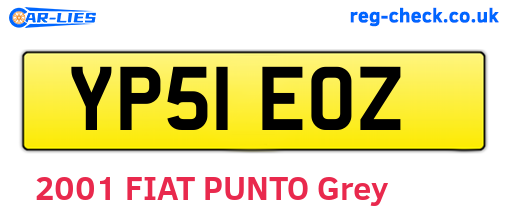 YP51EOZ are the vehicle registration plates.