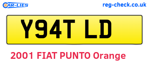 Y94TLD are the vehicle registration plates.