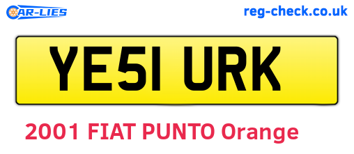 YE51URK are the vehicle registration plates.