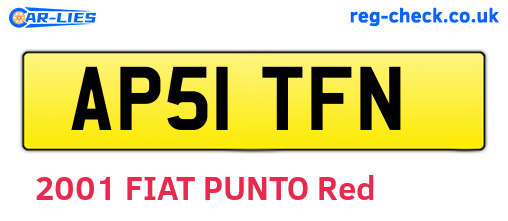 AP51TFN are the vehicle registration plates.