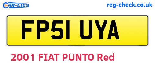 FP51UYA are the vehicle registration plates.
