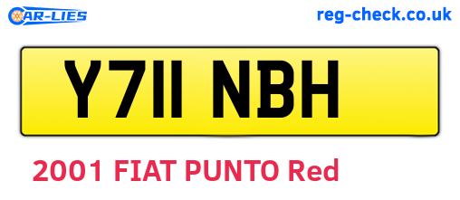 Y711NBH are the vehicle registration plates.