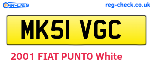 MK51VGC are the vehicle registration plates.