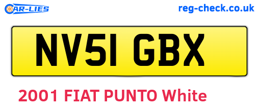 NV51GBX are the vehicle registration plates.