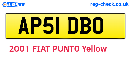 AP51DBO are the vehicle registration plates.