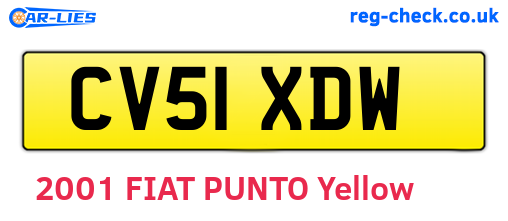 CV51XDW are the vehicle registration plates.