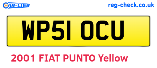 WP51OCU are the vehicle registration plates.