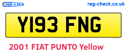 Y193FNG are the vehicle registration plates.