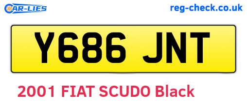 Y686JNT are the vehicle registration plates.