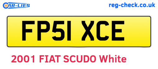 FP51XCE are the vehicle registration plates.