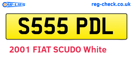S555PDL are the vehicle registration plates.