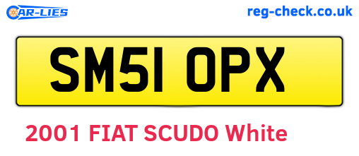 SM51OPX are the vehicle registration plates.