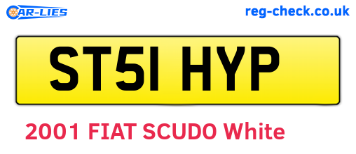 ST51HYP are the vehicle registration plates.