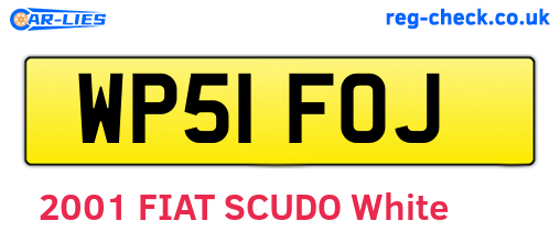 WP51FOJ are the vehicle registration plates.
