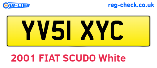 YV51XYC are the vehicle registration plates.