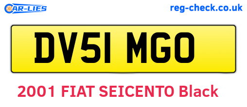 DV51MGO are the vehicle registration plates.
