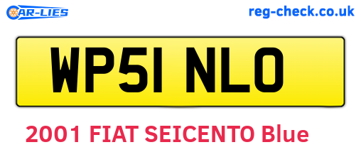 WP51NLO are the vehicle registration plates.