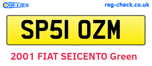 SP51OZM are the vehicle registration plates.