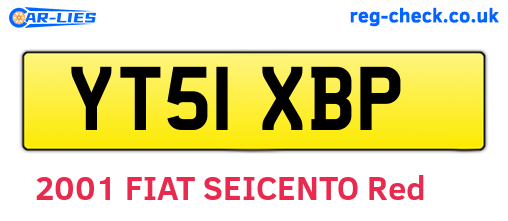 YT51XBP are the vehicle registration plates.