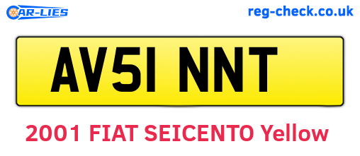 AV51NNT are the vehicle registration plates.