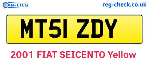 MT51ZDY are the vehicle registration plates.