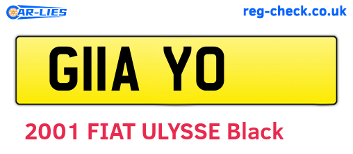 G11AYO are the vehicle registration plates.