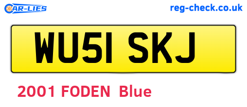 WU51SKJ are the vehicle registration plates.
