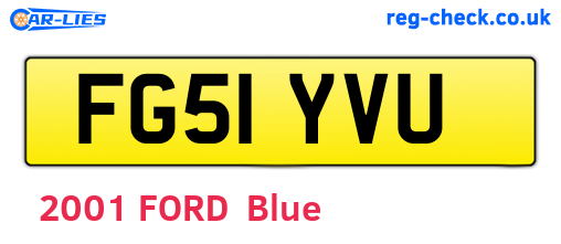 FG51YVU are the vehicle registration plates.