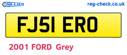 FJ51ERO are the vehicle registration plates.