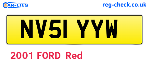 NV51YYW are the vehicle registration plates.