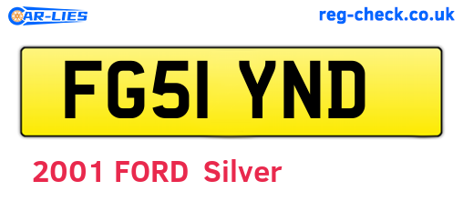 FG51YND are the vehicle registration plates.