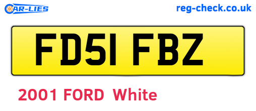 FD51FBZ are the vehicle registration plates.