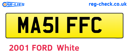 MA51FFC are the vehicle registration plates.