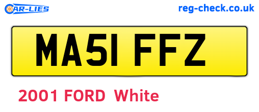 MA51FFZ are the vehicle registration plates.