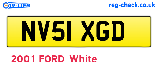 NV51XGD are the vehicle registration plates.