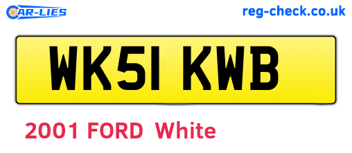 WK51KWB are the vehicle registration plates.