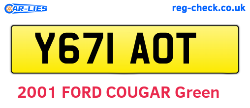 Y671AOT are the vehicle registration plates.