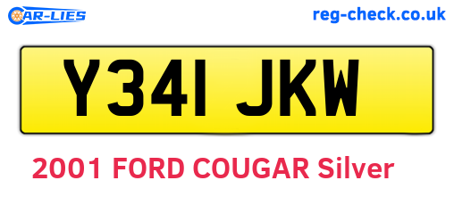 Y341JKW are the vehicle registration plates.