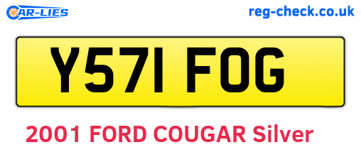 Y571FOG are the vehicle registration plates.